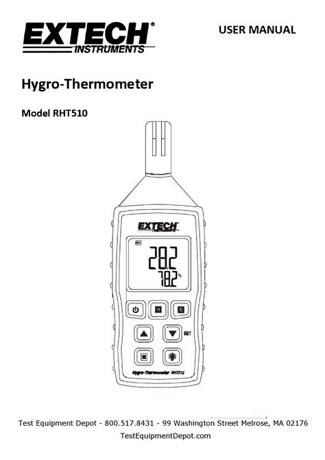 EXTECH INSTRUMENTS RHT510 USER MANUAL 